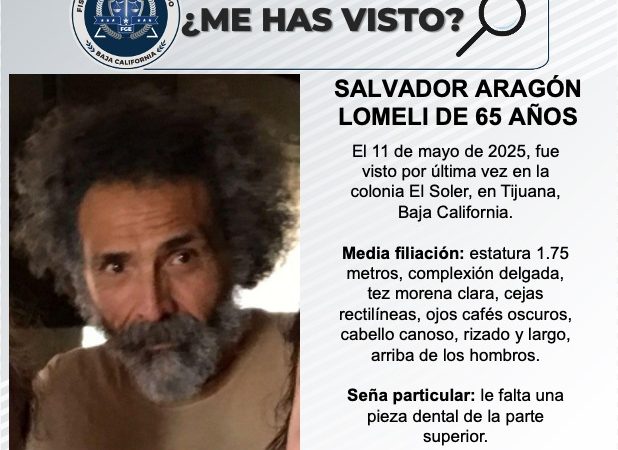 Pesquisa de Salvador Aragón Lomeli de 65 años de edad