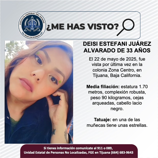 Pesquisa de Deisi Estefani Juárez Alvarado de 33 años de edad