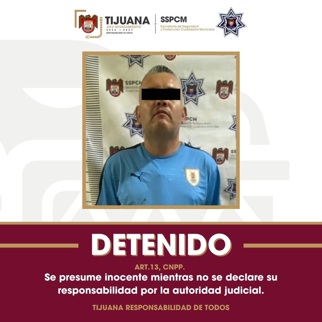 Detiene Policía Municipal a sujeto tras activación de Botón Morado; amenazaba con incendiar domicilio en la colonia 10 de mayo