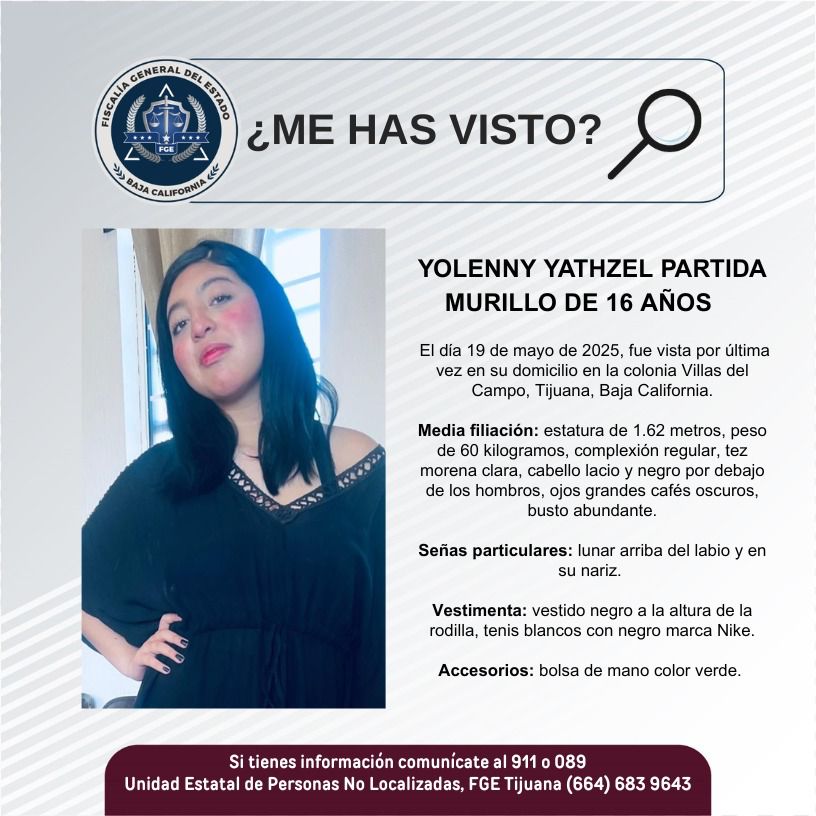Pesquisa de Yolenny Yathzel Partida Murillo de 16 años de edad
