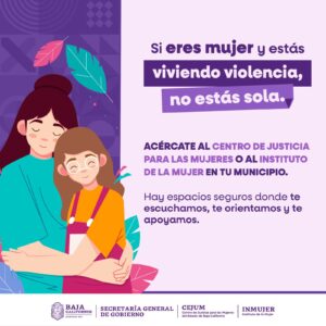 Invita Gobierno del Estado a mujeres a acercarse a CEJUM e INMUJER en casos de violencia