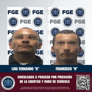 La Fiscalía Regional de Tijuana logra prisión preventiva para dos imputados por privación de la libertad y robo de vehículo