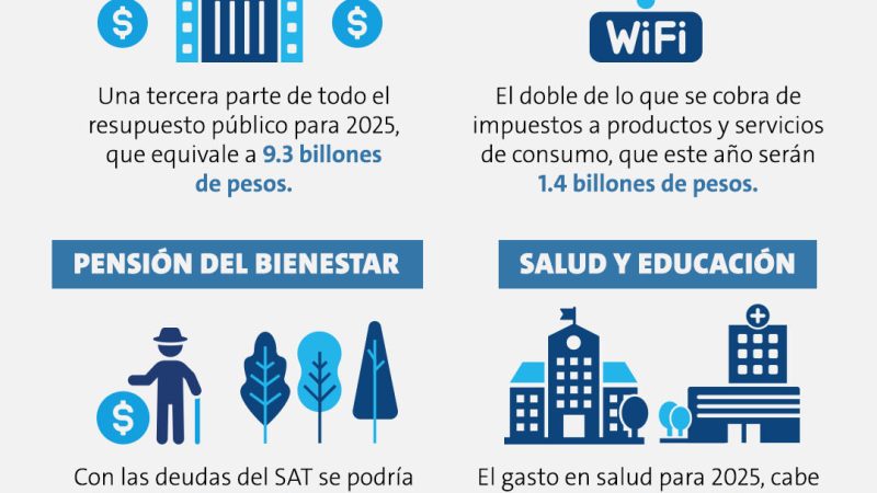 Los contribuyentes deben al SAT un tercio del gasto público