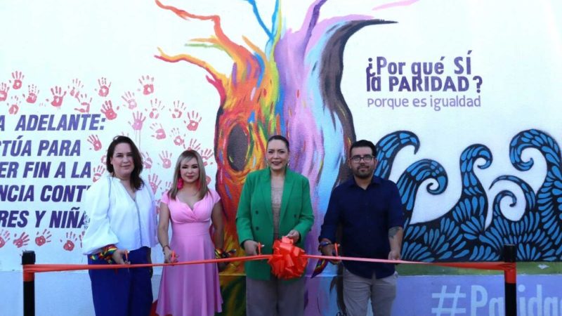Inaugura IEEBC mural Arcoíris “Todas las voces , Todos los colores, Todos los derechos“