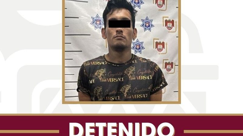 Captura Policía Municipal a sujeto por asalto con violencia