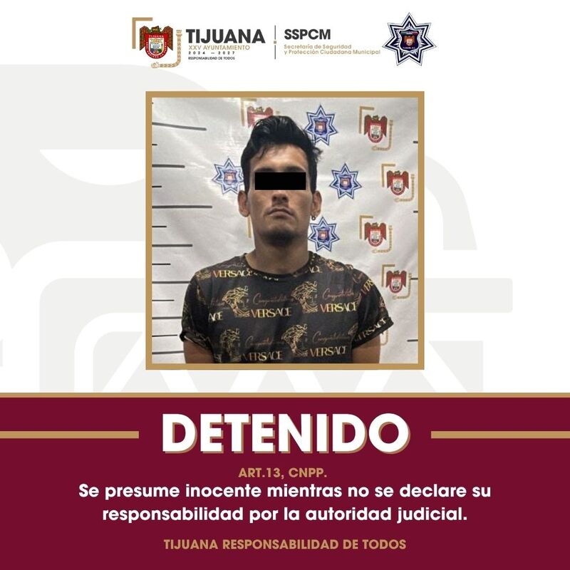 Captura Policía Municipal a sujeto por asalto con violencia