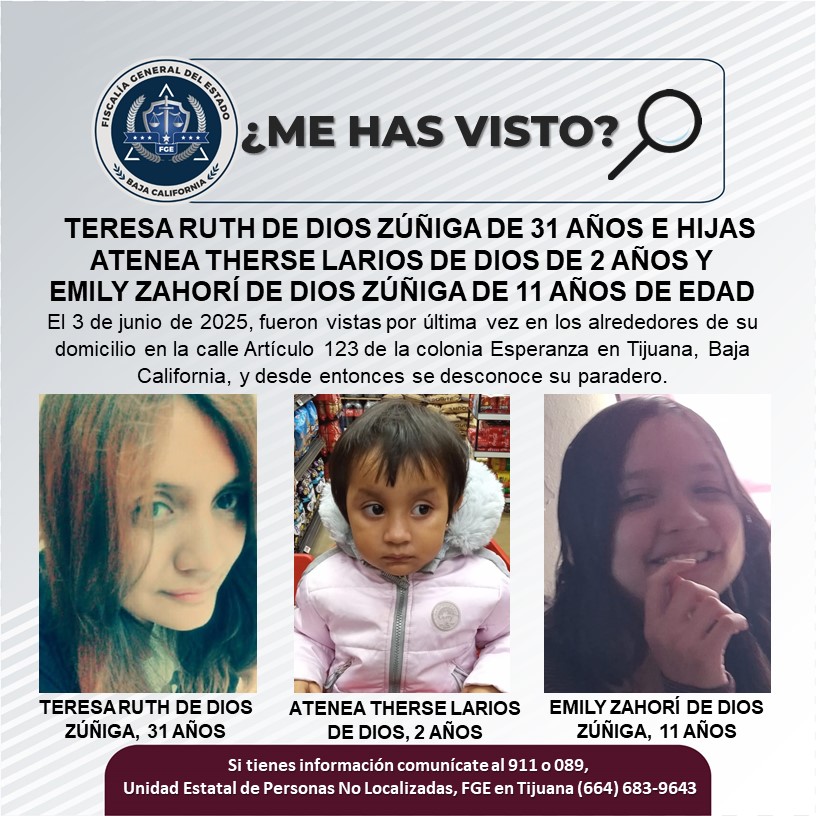 Pesquisa de Teresa Ruth de Dios Zúñiga y sus hijas Atenea Therse Larios de Dios y Emily Zahorí de Dios Zúñiga