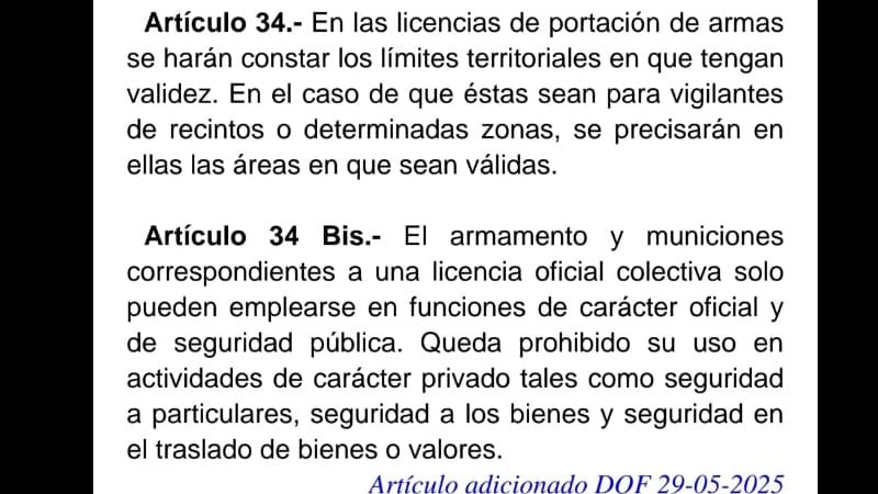 Atiende SSPCM actualización a la Ley Federal de Armas de Fuego y Explosivos en materia de uso de armamento