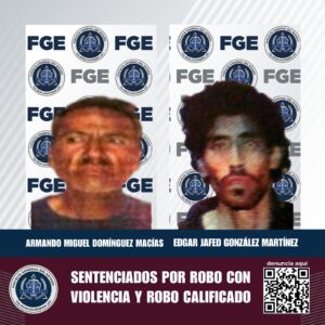 FGE  logra sentencias condenatorias por robo con violencia y robo calificado a casa habitación
