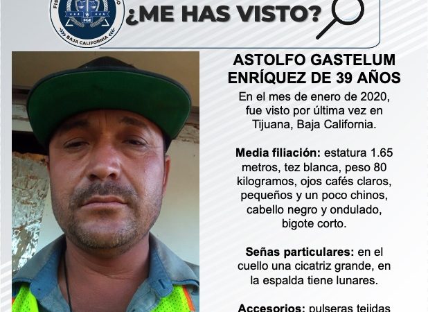 Pesquisa de Astolfo Gastelum Enríquez de 39 años de edad