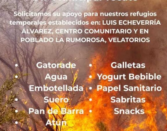DIF Municipal Tecate instala centro de acopio en apoyo a refugios temporales por incendios forestales