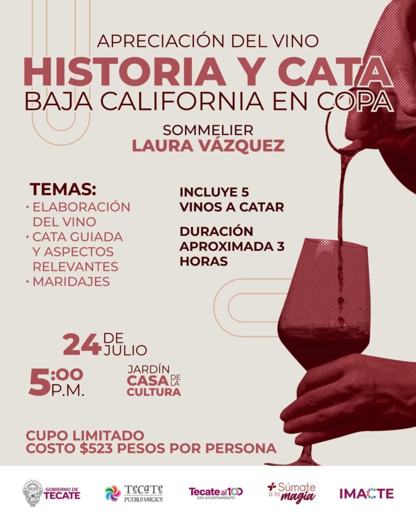 IMACTE invita al curso “apreciacion del vino: Historia y cata Baja California en copa”