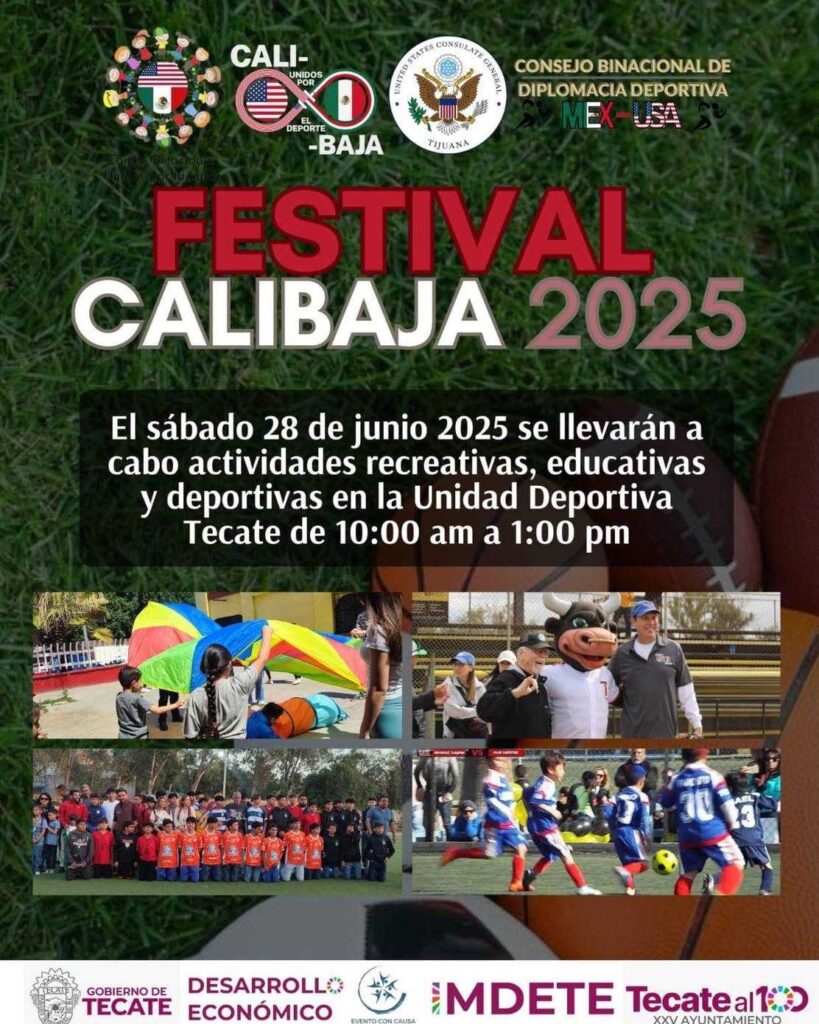 Festival CALIBAJA 2025 llega a Tecate con actividades Recreativas, Educativas y Deportivas