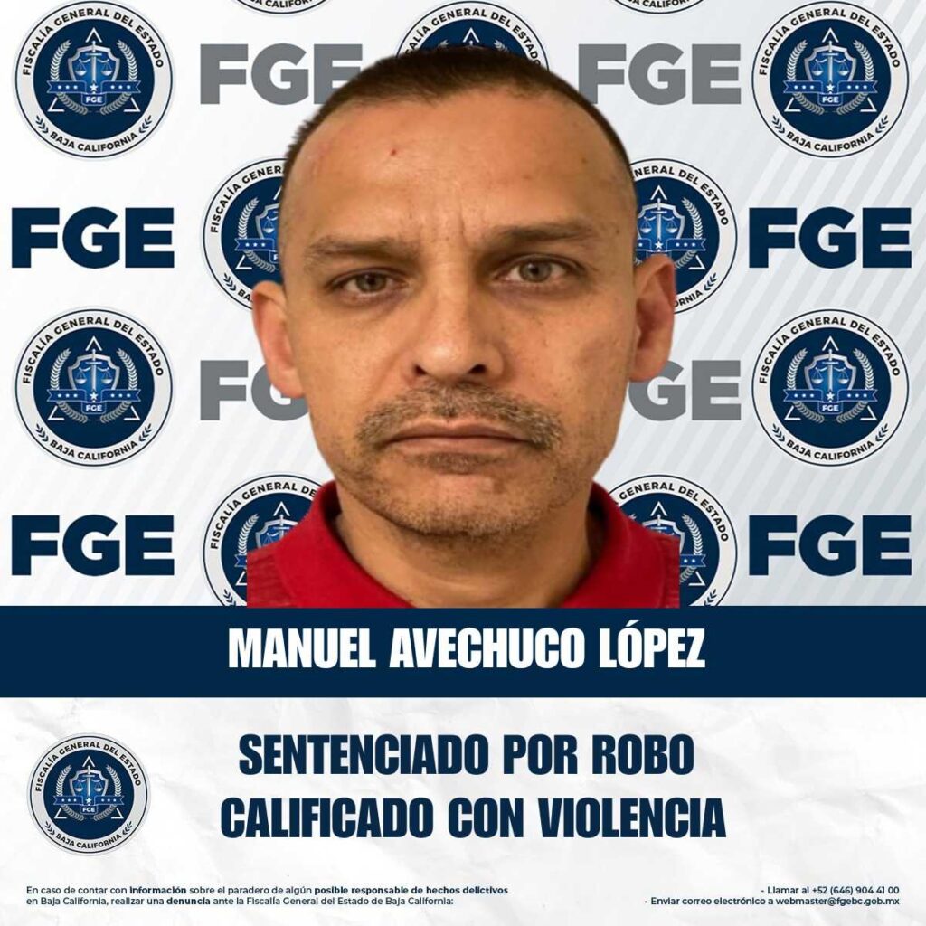 Hombre recibe sentencia por robo con violencia en comercio de Tijuana