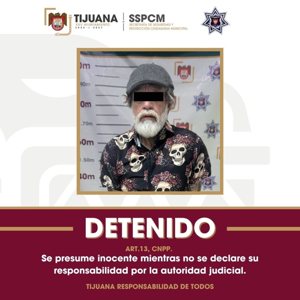 Efectiva coordinación entre Policía Municipal de Tijuana y Centro de Monitoreo permite asegurar a presunto homicida en Zona Centro