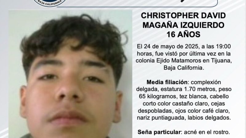 Pesquisa de Christopher David Magaña Izquierdo de 16 años de edad