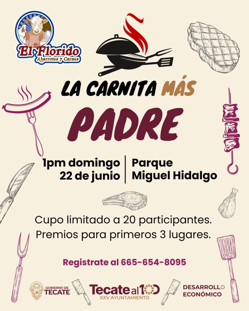 Gobierno de Tecate invita a celebrar el Día del Padre con el concurso “La Carnita más Padre”