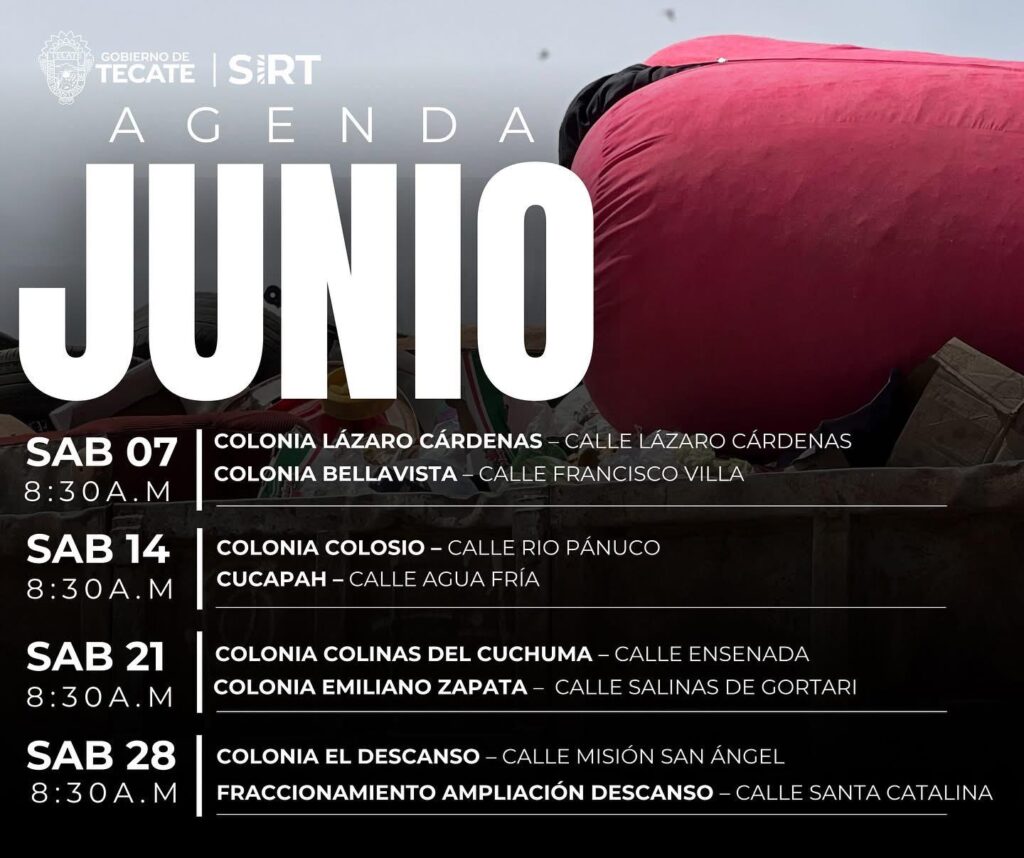 Continúa Gobierno de Tecate con jornadas intensivas de limpieza durante junio