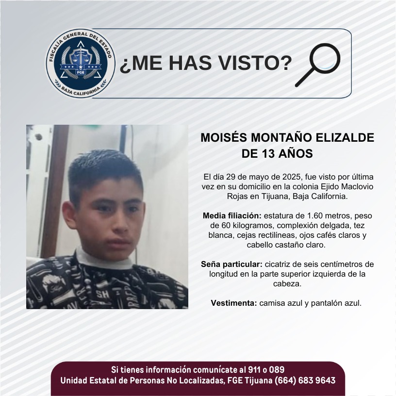 Pesquisa de Moisés Montaño Elizalde de 13 años de edad
