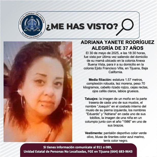 Pesquisa de Adriana Yanete Rodríguez Alegría de 37 años de edad
