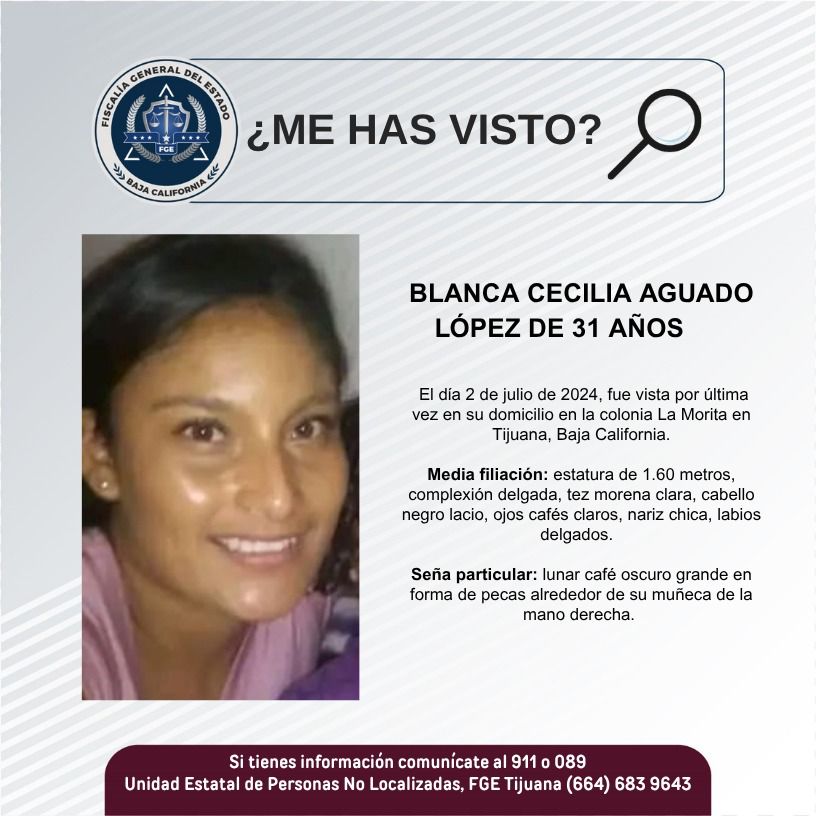 Pesquisa de Blanca Cecilia Aguado López de 31 años de edad