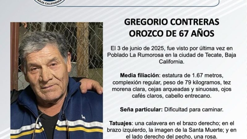 Pesquisa de Gregorio Contreras Orozco de 67 años de edad