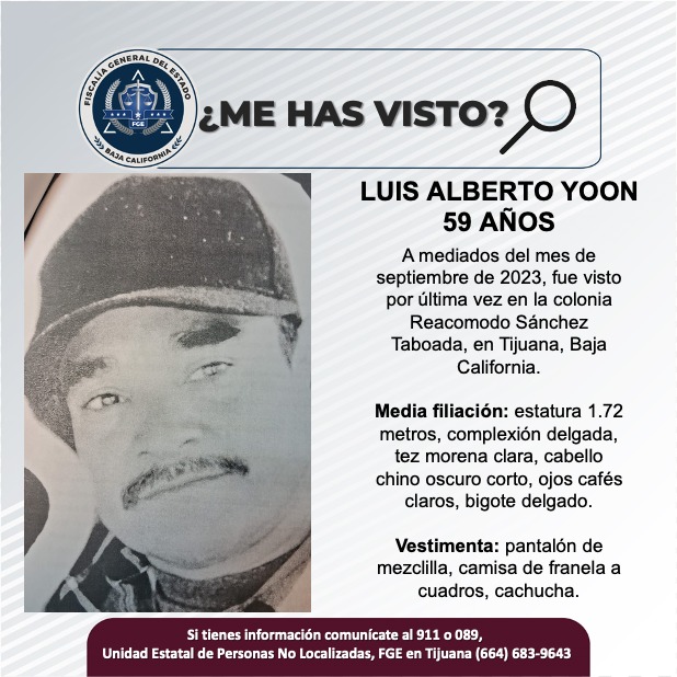 Pesquisa de Luis Alberto Yoon de 59 años de edad