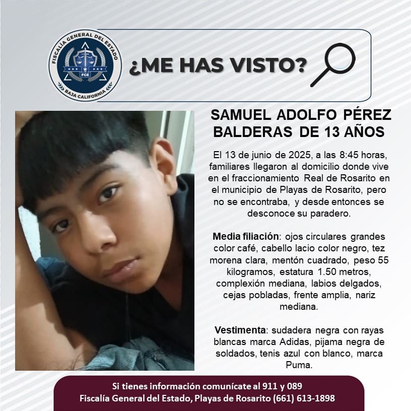 Pesquisa de Samuel Adolfo Pérez Balderas de 13 años de edad
