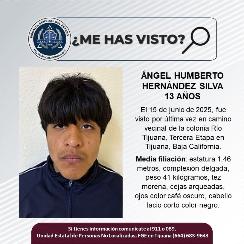 Pesquisa Ángel Humberto Hernández Silva de 13 años de edad