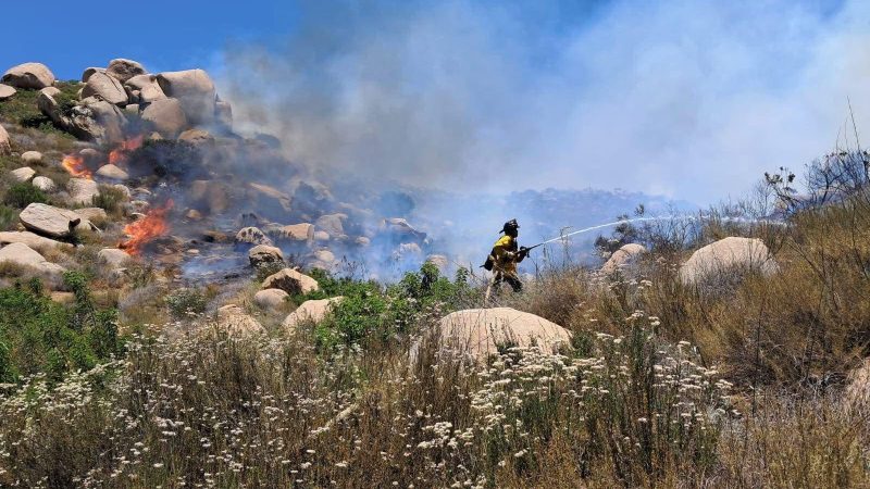 Incendio en reserva Kumiai/ Rancho Ciprés