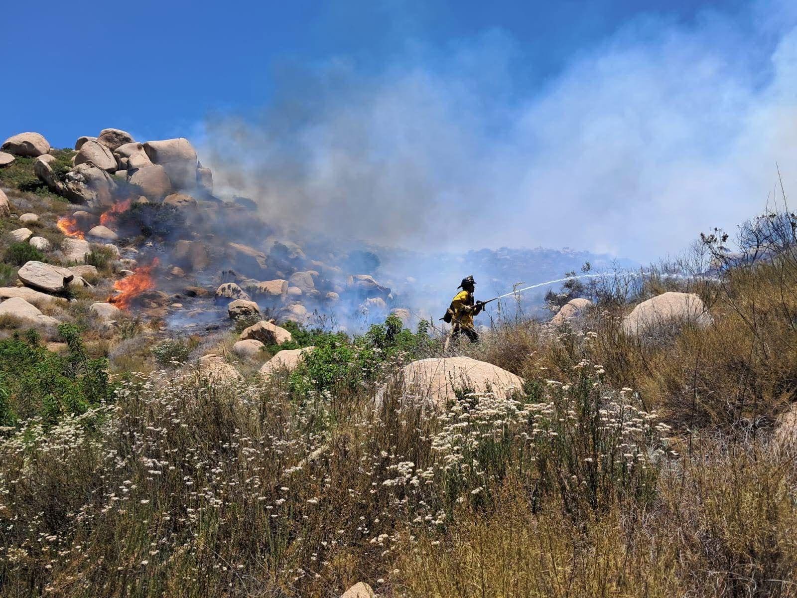 Incendio en reserva Kumiai/ Rancho Ciprés