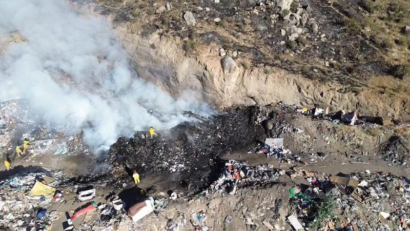 Controlado incendio en Centro de Transferencia de la Colonia Guajardo
