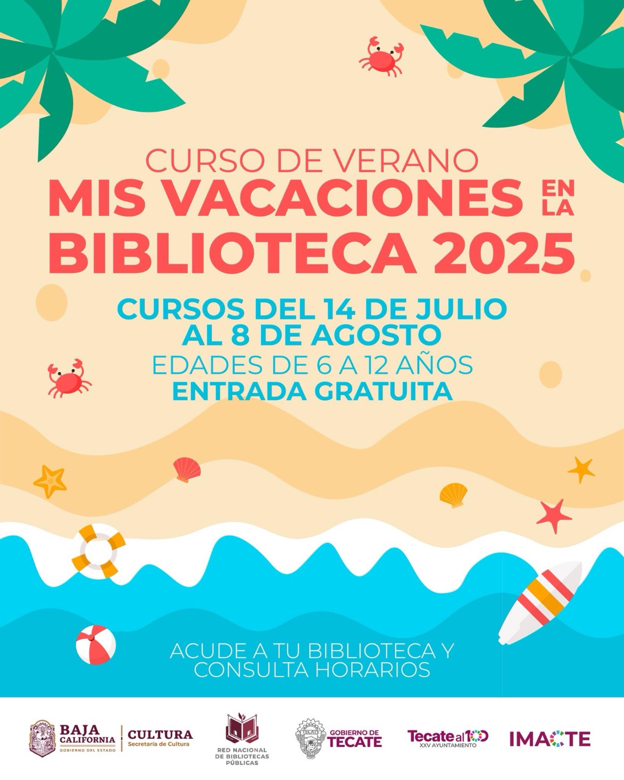 Invitan a niñas y niños a disfrutar del curso de verano «Mis vacaciones en la Biblioteca 2025»