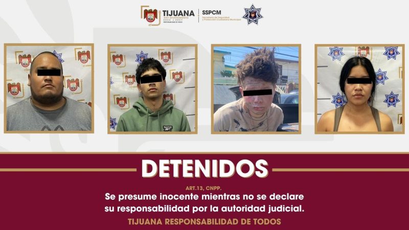 Detiene SSPCM a cuatro presuntos responsables por daños en propiedad ajena en yonque de la colonia La Mesa