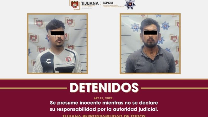 Detiene Policía Municipal a dos hombres armados en el fraccionamiento Hacienda Lindavista