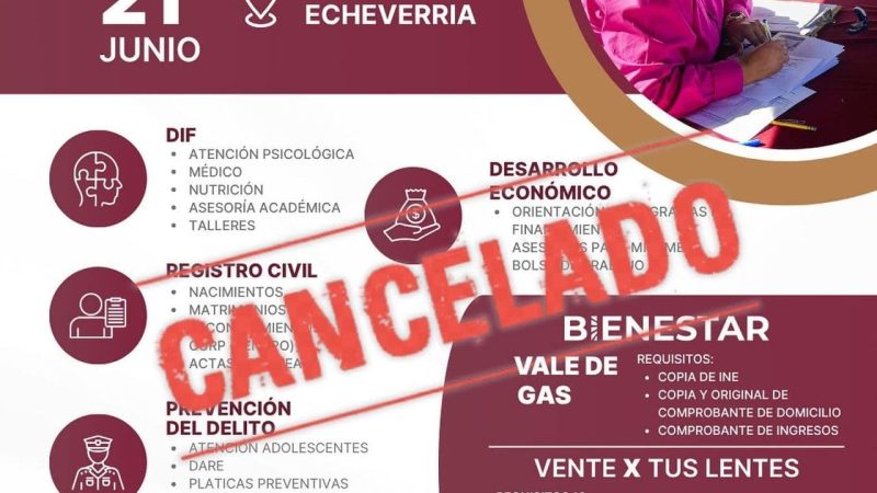 Cancelan Jornada de Bienestar en Tecate por motivos de seguridad