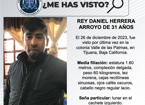 Pesquisa de Rey Daniel Herrera Arroyo de 31 años de edad