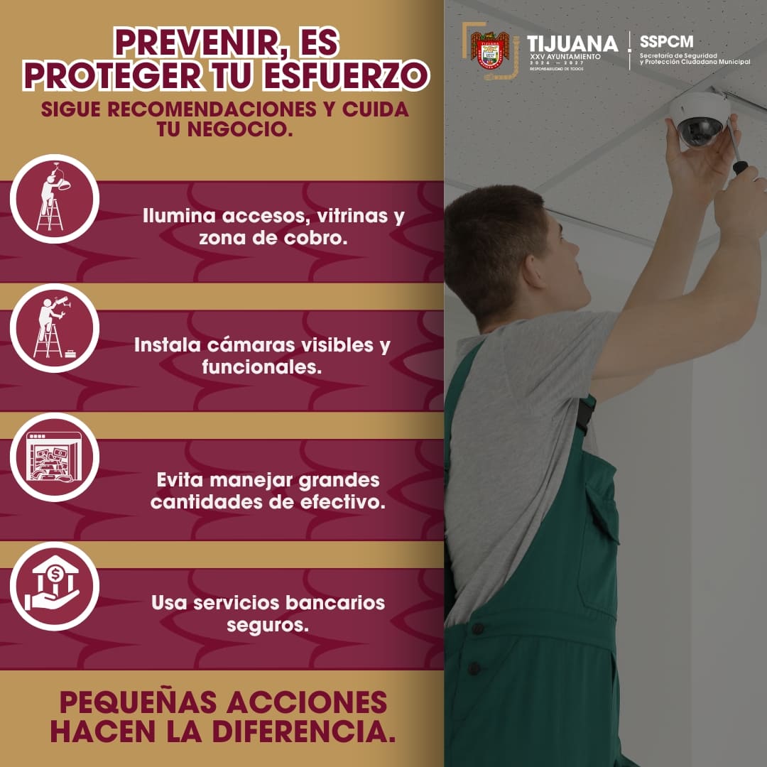 Promueve SSPCM acciones preventivas para un comercio más seguro en Tijuana