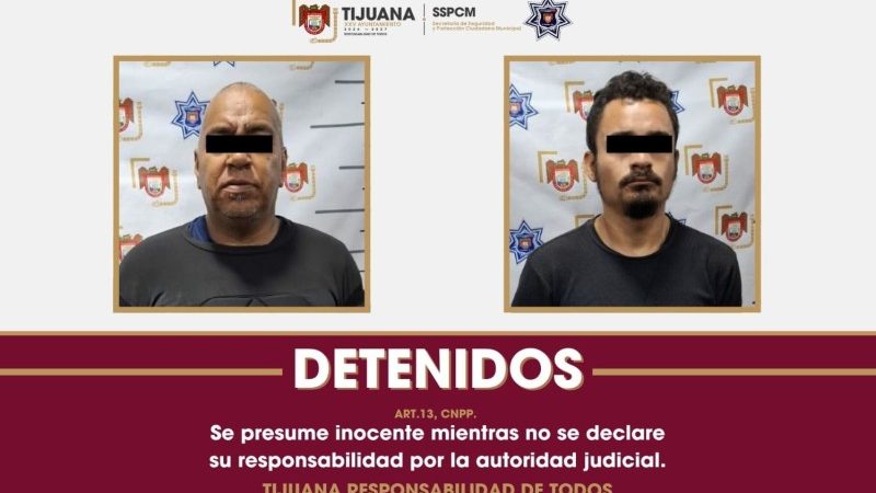 Recupera Policía Municipal vehículo con reporte de robo con violencia y detiene a dos presuntos responsables