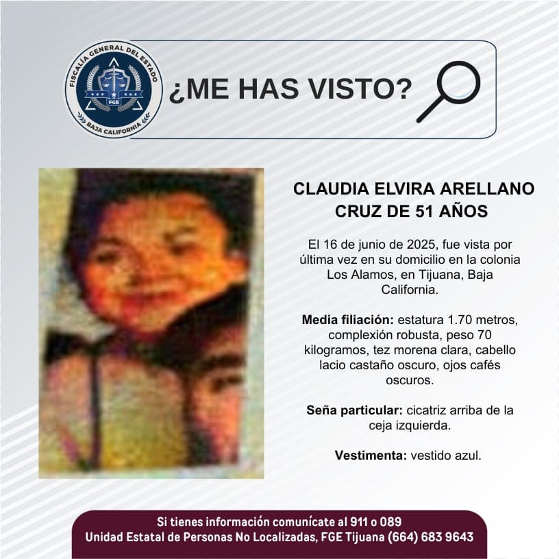 Pesquisa de Claudia Elvira Arellano Cruz de 51 años de edad