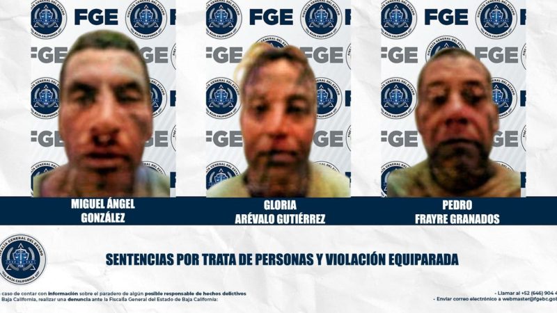 Logra la FGE sentencias para tres acusados de trata de personas y violación