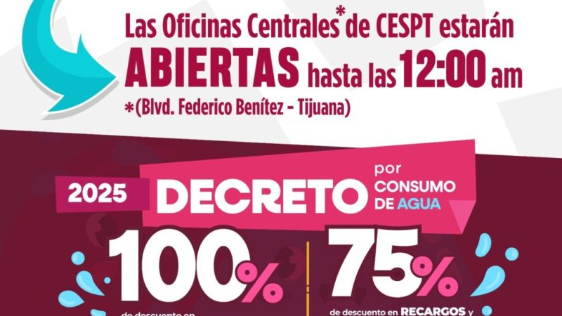 Oficinas centrales de CESPT extenderá su horario el 30 de Junio, por cierre del Decreto de Condonación