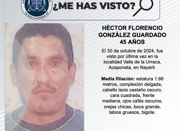 Pesquisa de Héctor Florencio González Guardado de 45 años de edad
