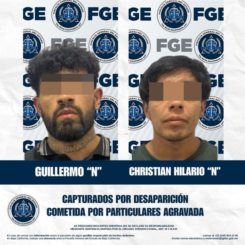 Cumplimenta FGE dos órdenes de aprehensión por desaparición cometida por particulares agravada