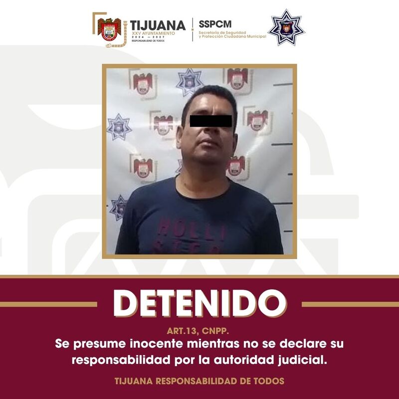 Arresta Policía Municipal a presunto agresor de su ex pareja e hija y por allanamiento de morada