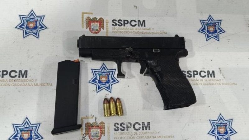 Asegura SSPCM a presunto generador de violencia con arma de fuego en Hacienda del Colorado