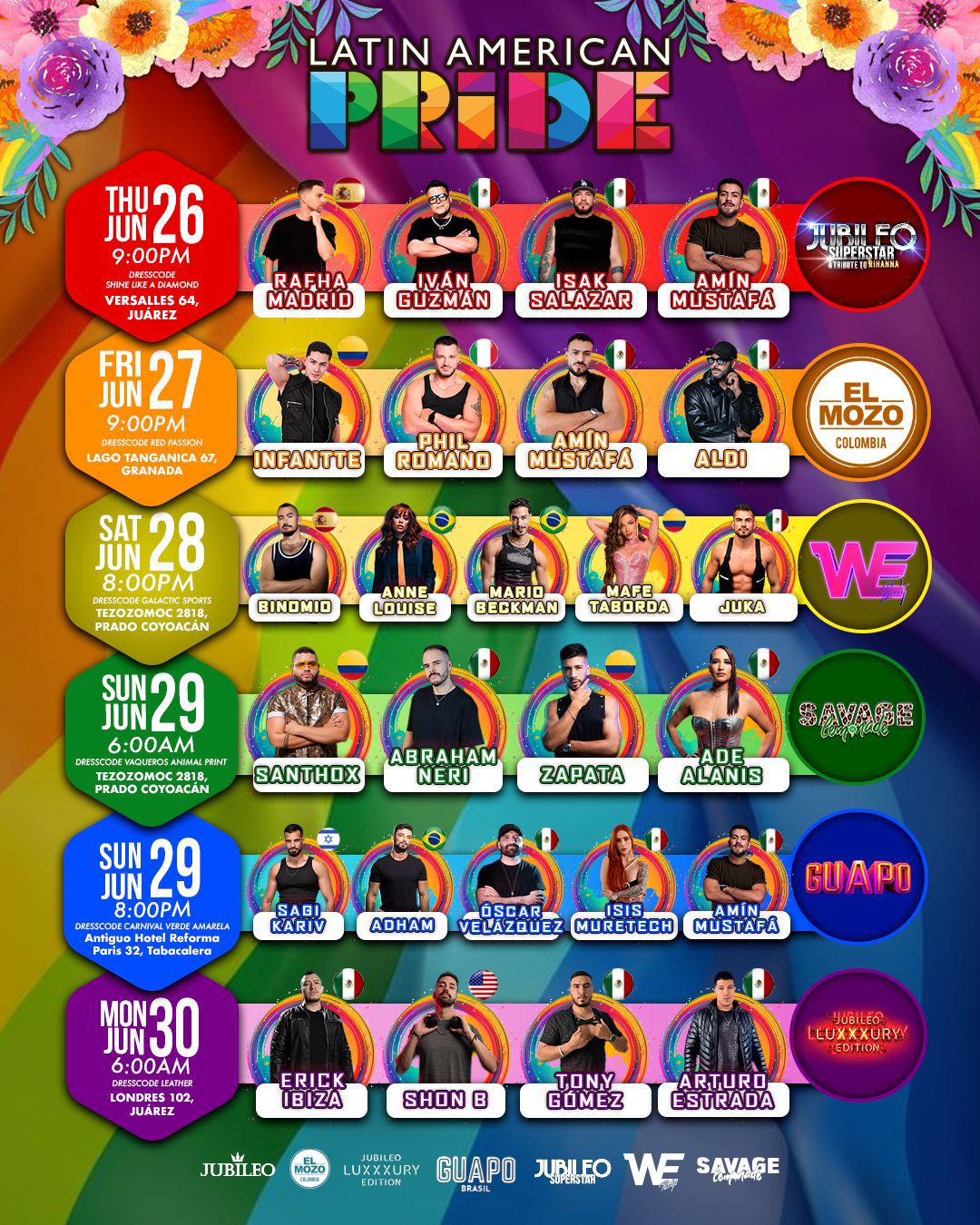 Empatía y salud mental en 6 fiestas del Latin American Pride en la CDMX