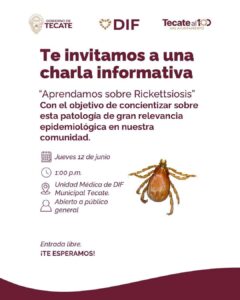 Gobierno de Tecate invita a plática sobre Rickettsiosis