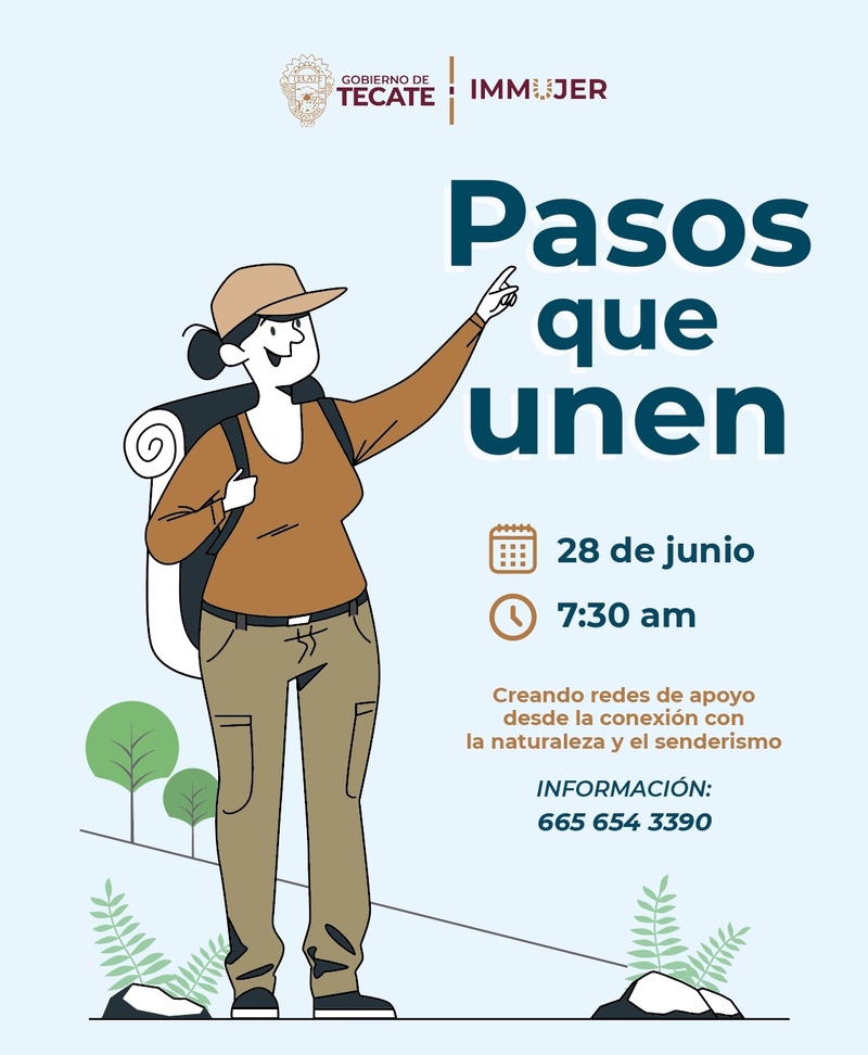 IMMUJER Tecate invita a Jornada de Senderismo para fortalecer redes de apoyo entre mujeres
