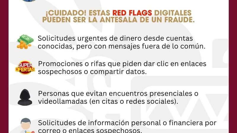 Emite SSPCM recomendaciones para identificar “red flags” digitales y prevenir fraudes en línea